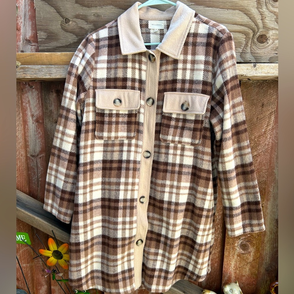 Long plaid flannel! Great condition